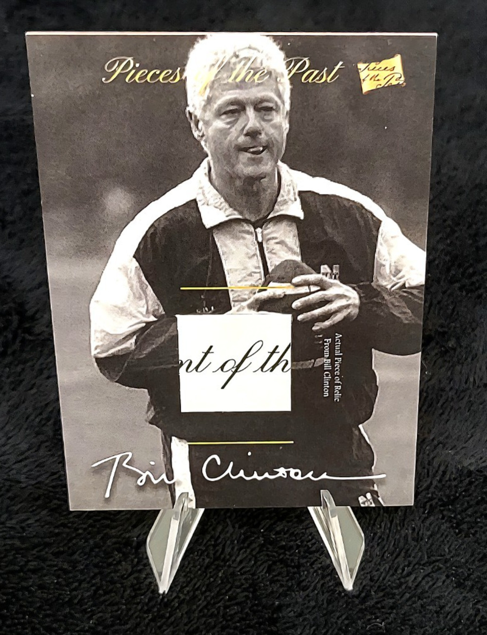 Rare President Bill Clinton Authentic Relic Card Limited Edition